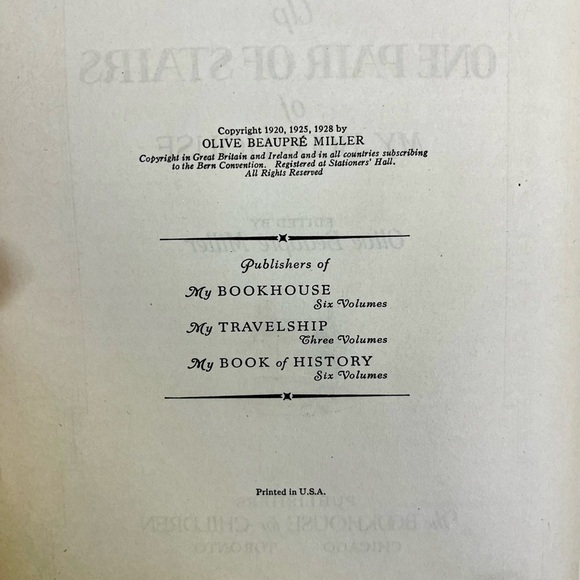 Up One Pair of Stairs of My Bookhouse, Vol.2. 1928, Bookhouse for Children - Picture 5 of 7